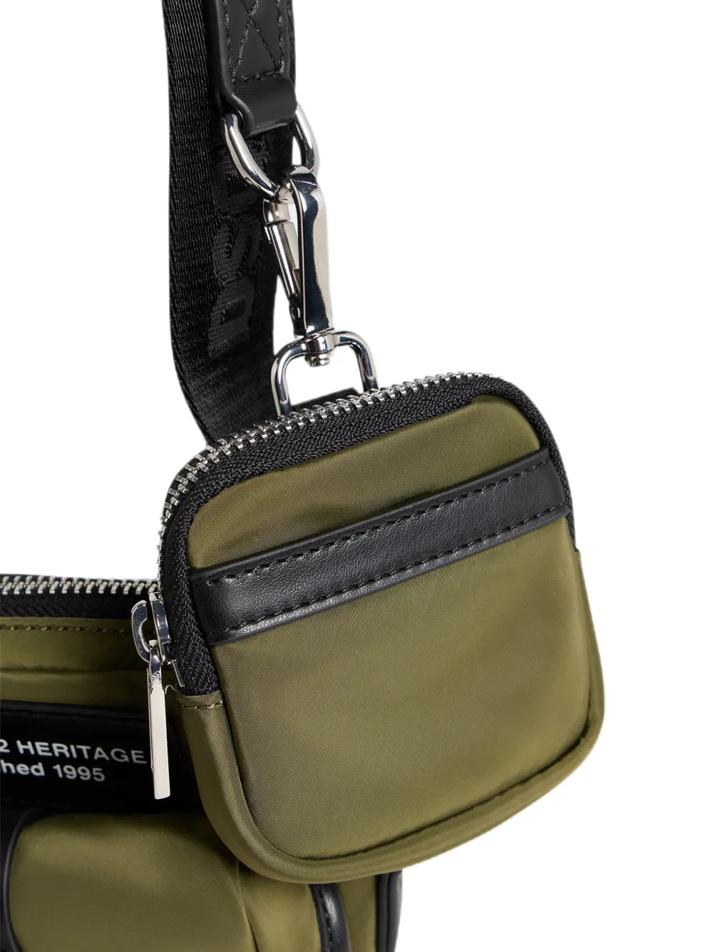 DSQUARED2 Heritage leren crossbodytas Groen