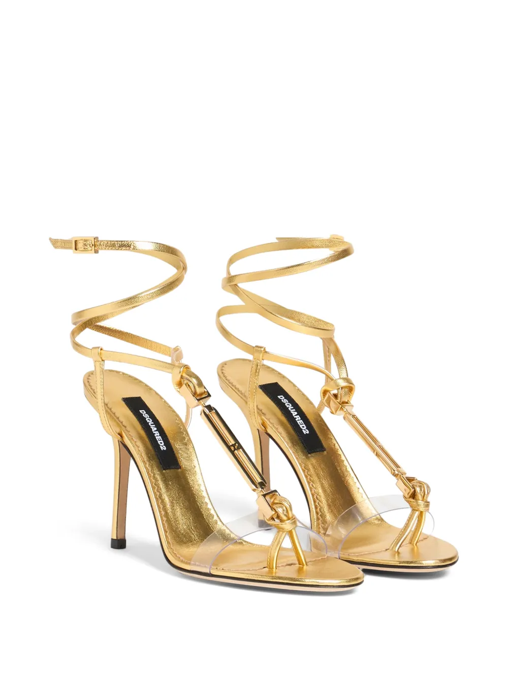 DSQUARED2 Sandalen met hak Goud