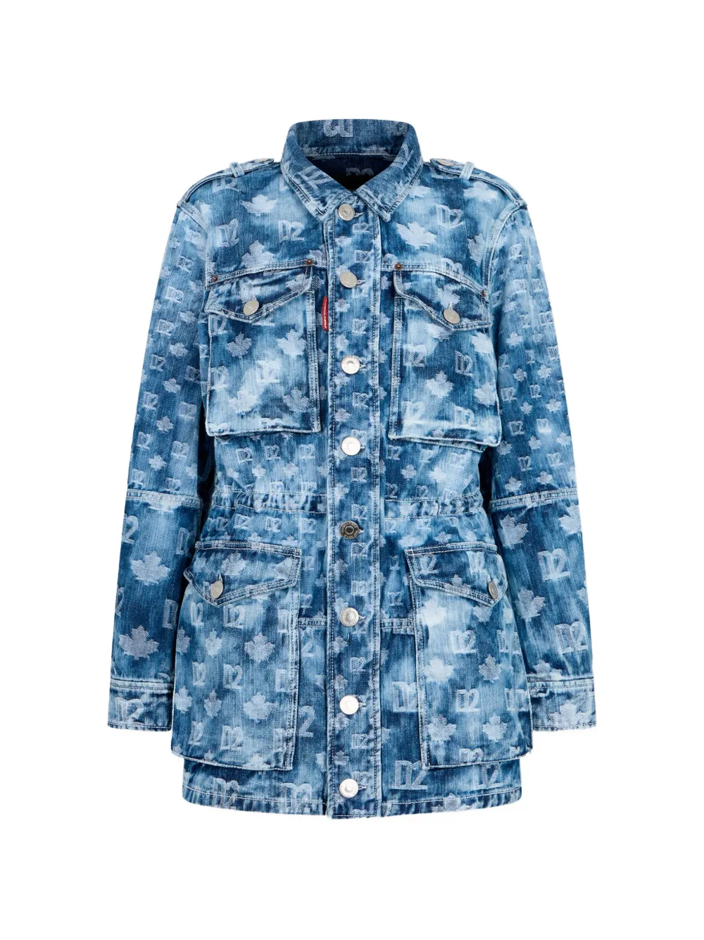 DSQUARED2 Giacca denim D2 con monogramma - Blu