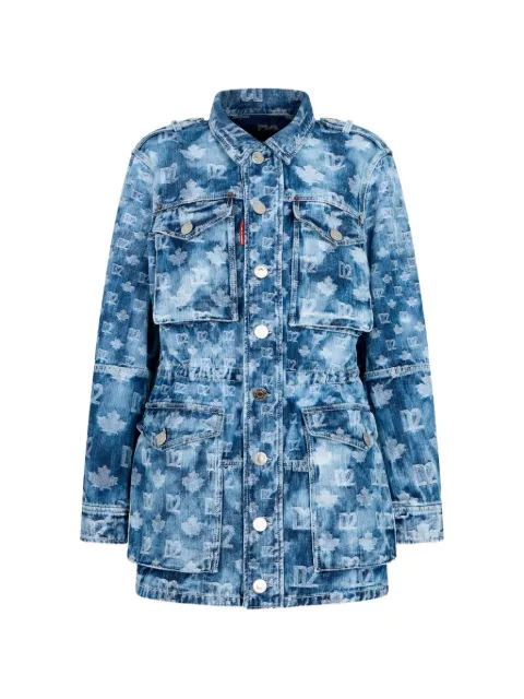 DSQUARED2 D2 monogram denim-field jacket