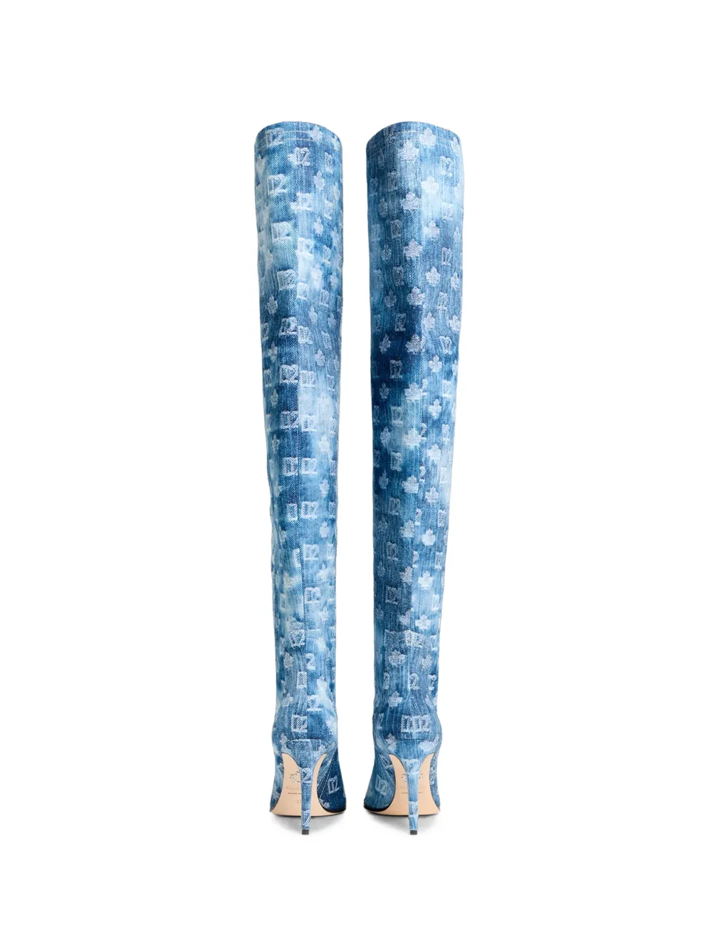 DSQUARED2 D2 monogram laarzen met hakken Blauw