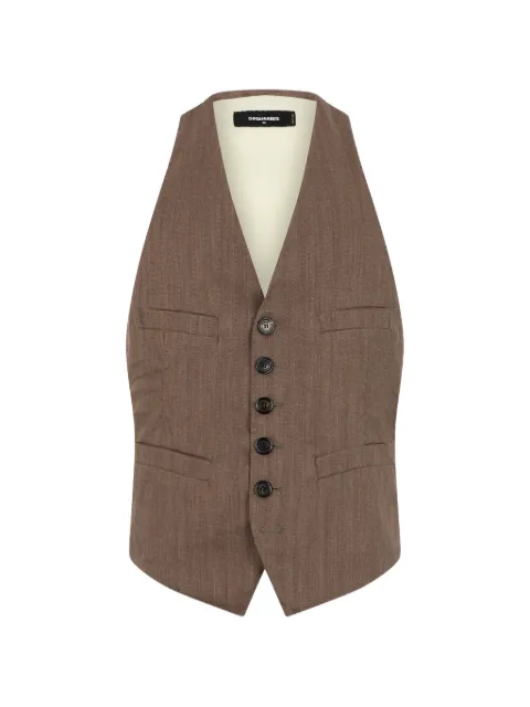DSQUARED2 oversized crinkled vest