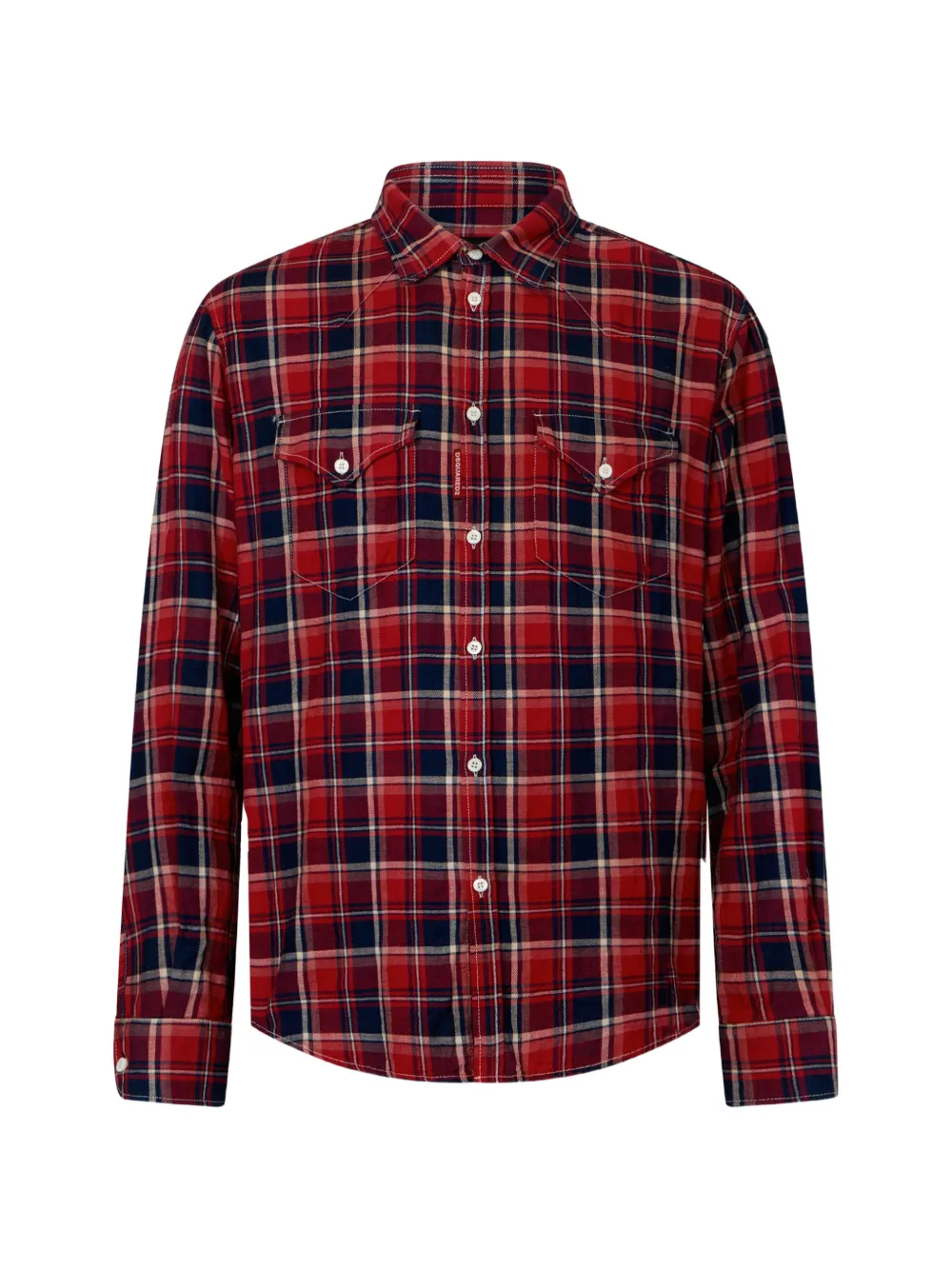 DSQUARED2 Camicia Classic Check Western Canadian - Rosso