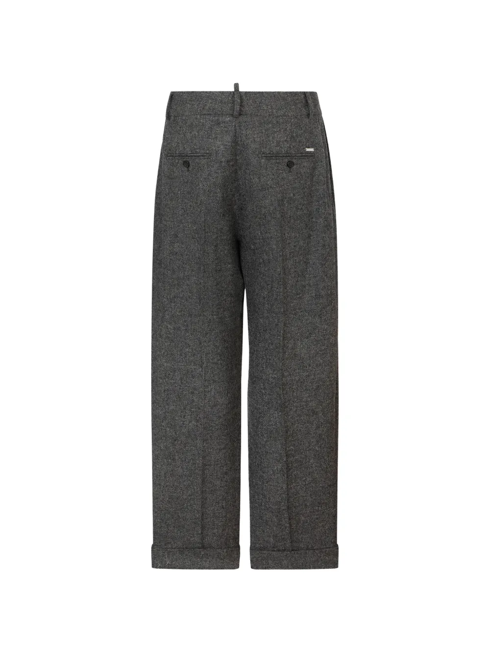 DSQUARED2 Tweed2 plooibroek met wijde pijpen Grijs