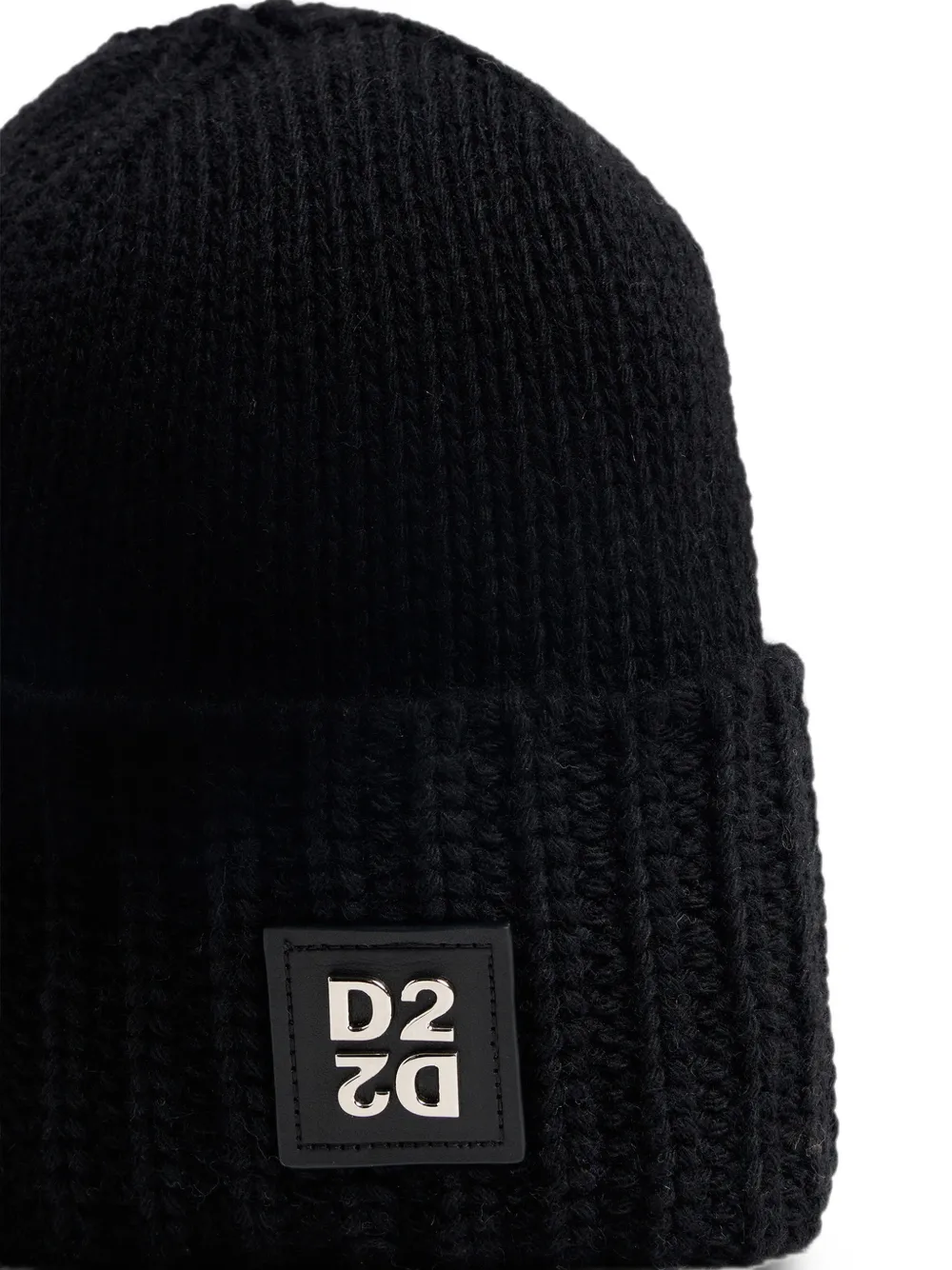 DSQUARED2 D2 Upside Down gebreide muts Zwart