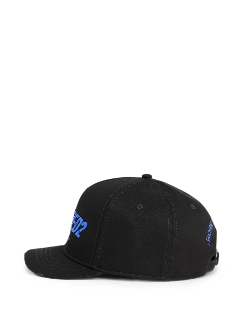 DSQUARED2 Honkbalpet met geborduurd logo Zwart