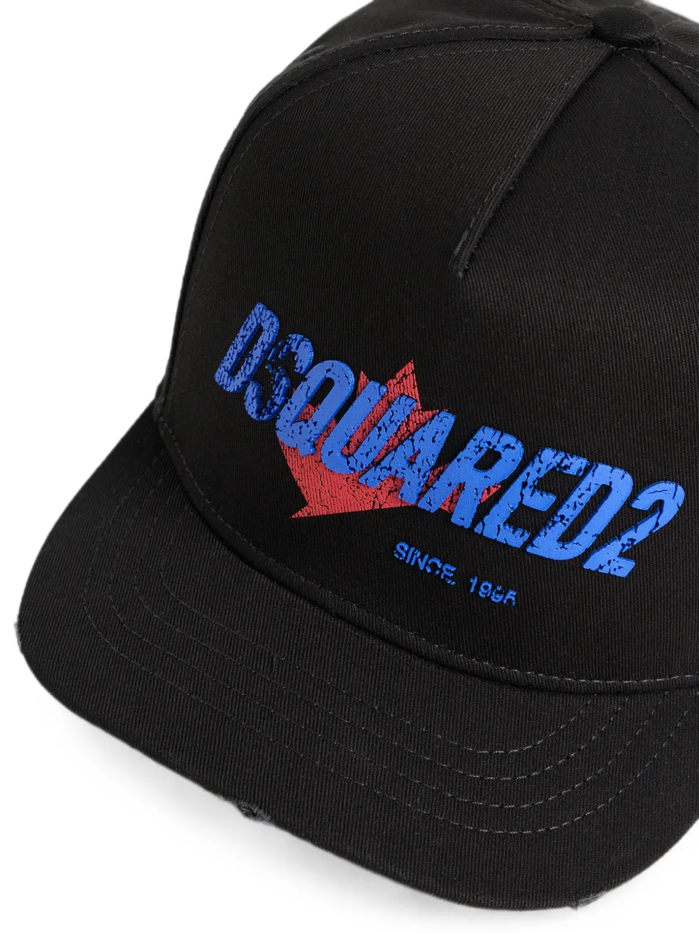 DSQUARED2 Honkbalpet met geborduurd logo Zwart