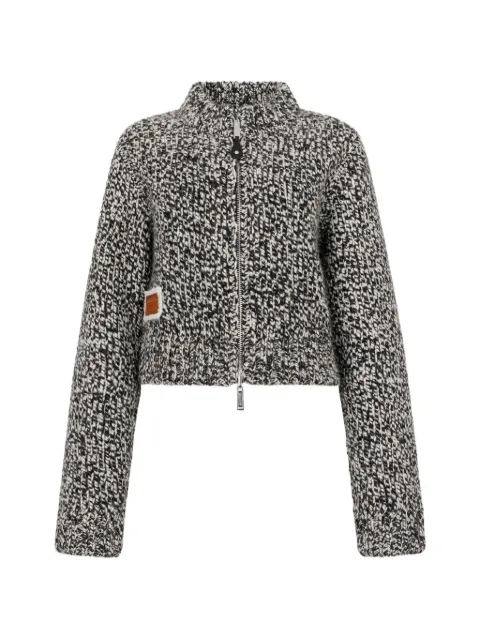 DSQUARED2 cardigan réversible mouliné en maille zippée