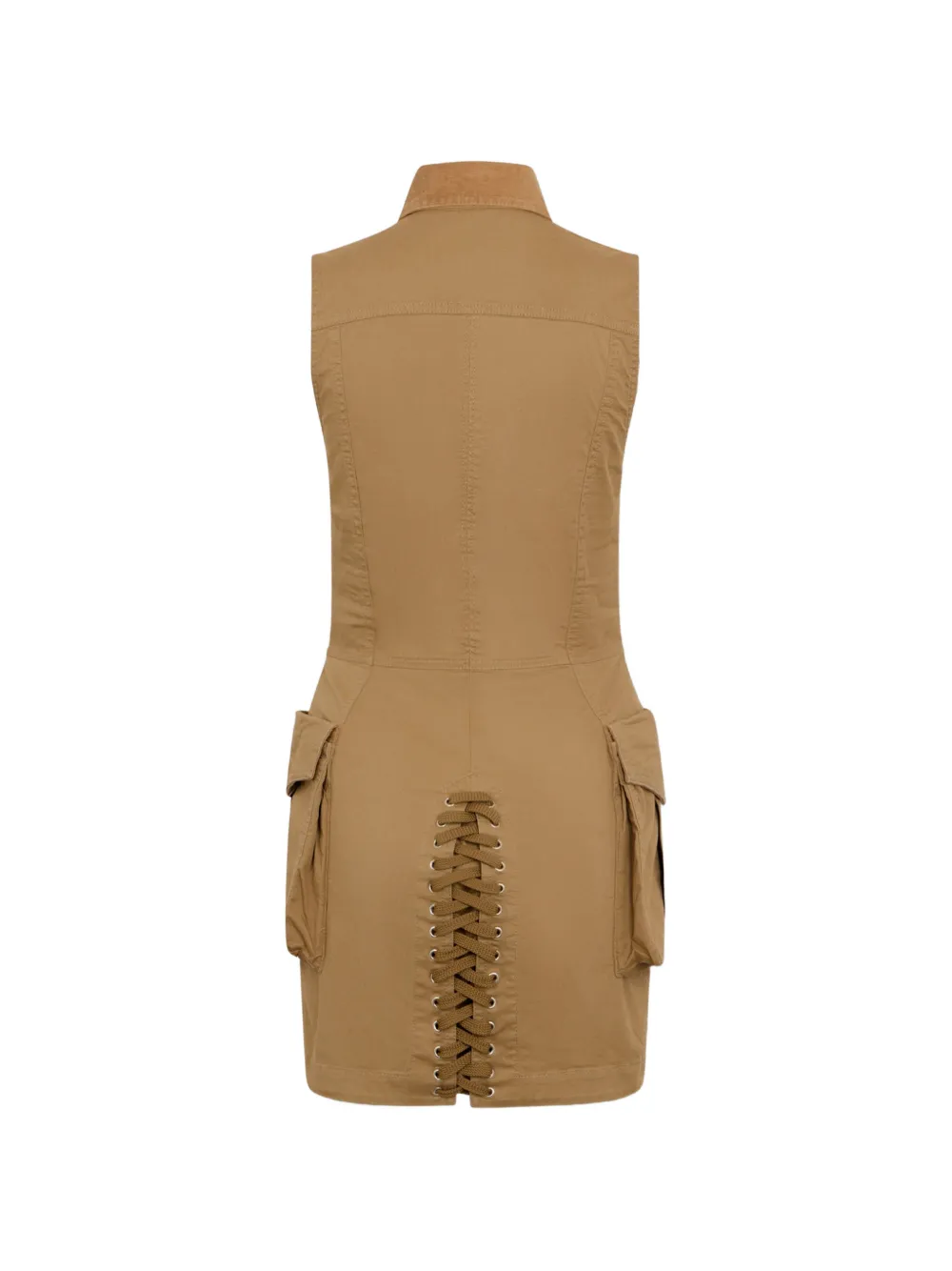 DSQUARED2 Cargo jurk met veters Beige