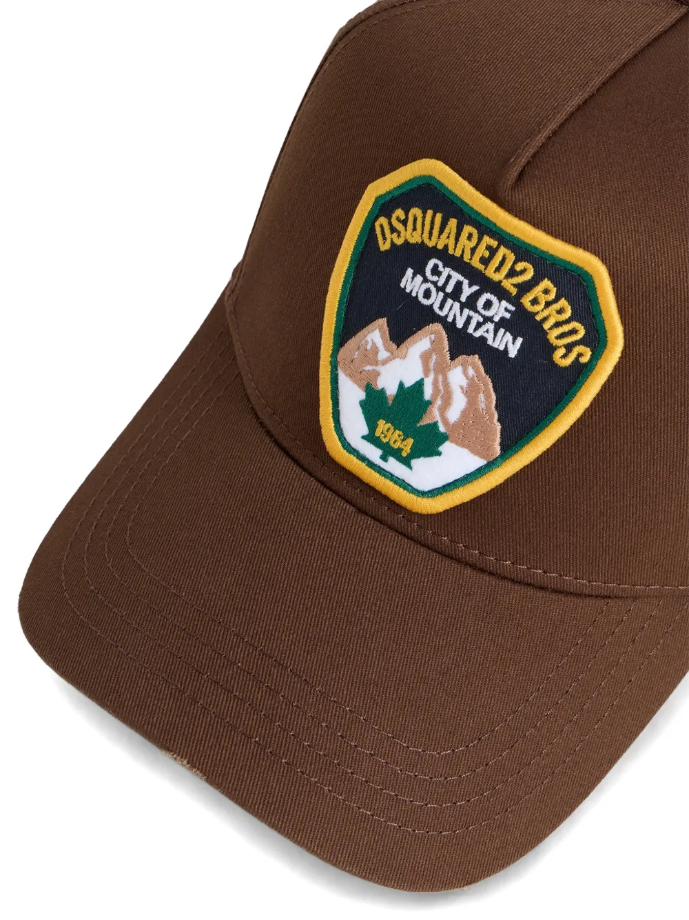 DSQUARED2 Honkbalpet met logopatch Bruin