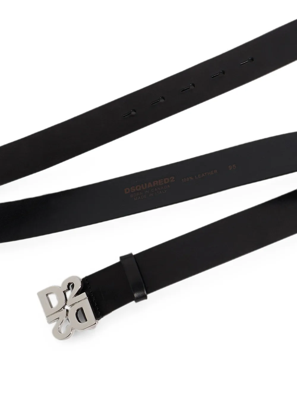 DSQUARED2 D2 Upside Down riem Zwart