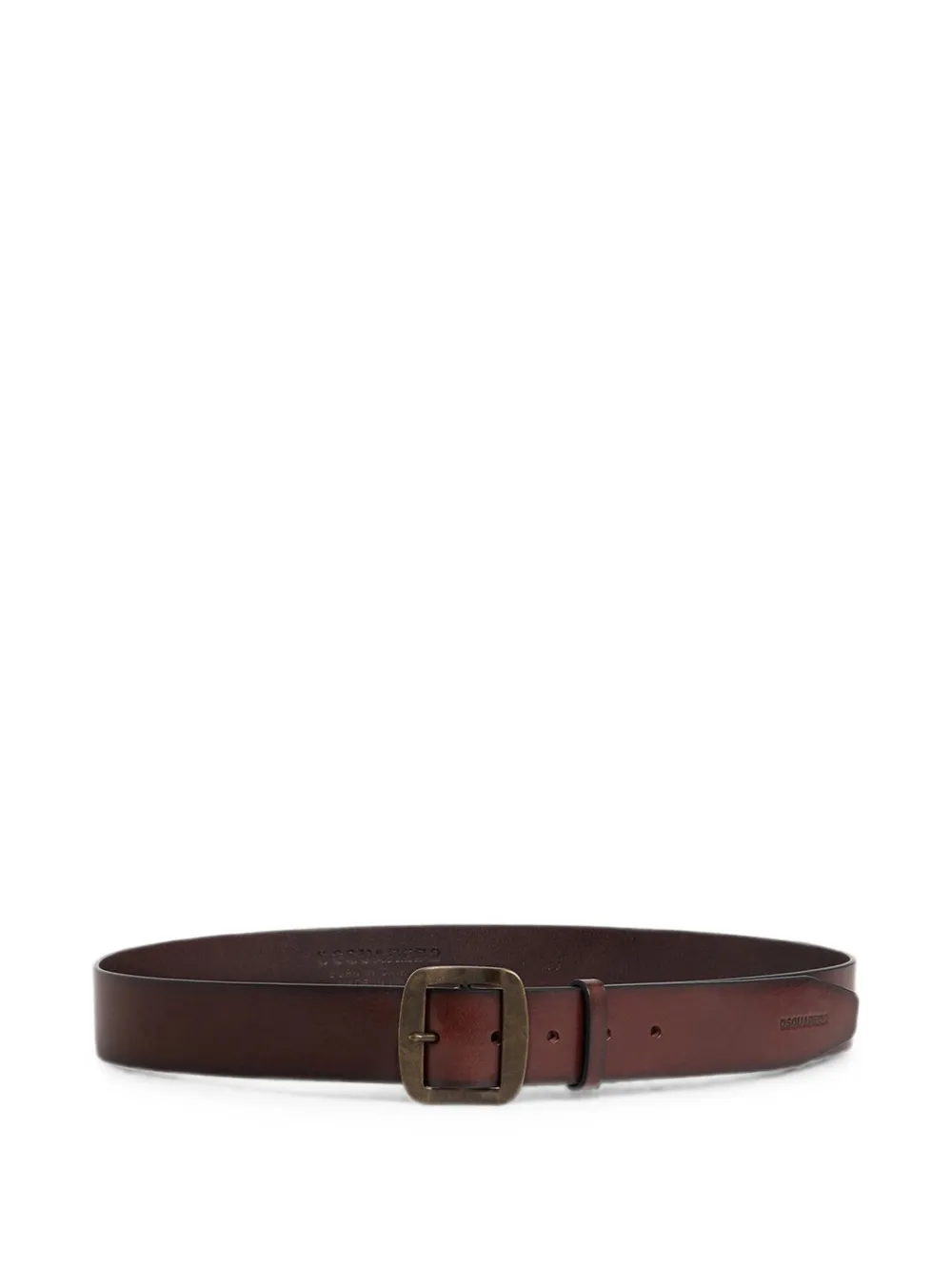 Dsquared2 Logo-debossed Leather Belt In Brown