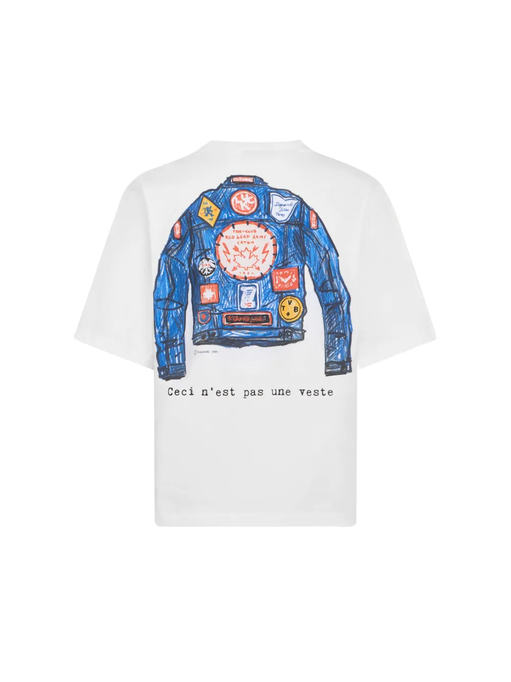 DSQUARED2 Ruimvallend T-shirt Wit