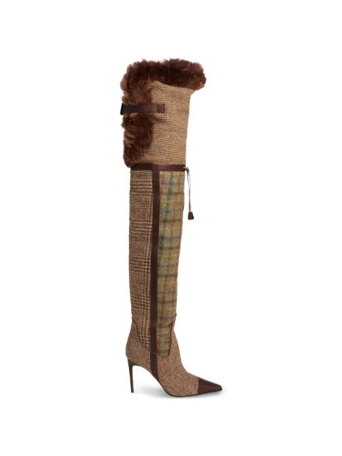 DSQUARED2 Bota xadrez com salto