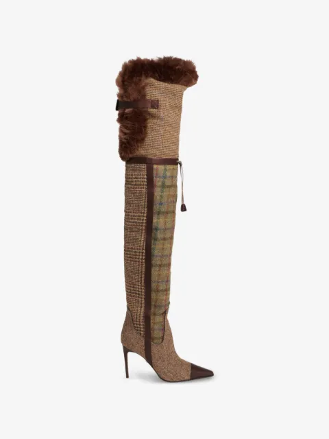 DSQUARED2 botas con motivo de cuadros