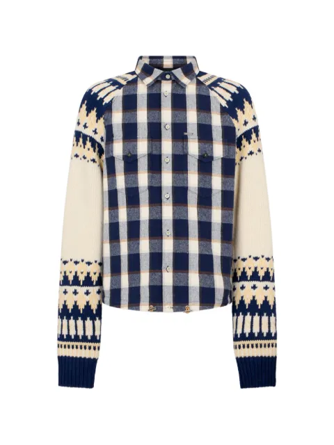 DSQUARED2 classic check drawstring shirt