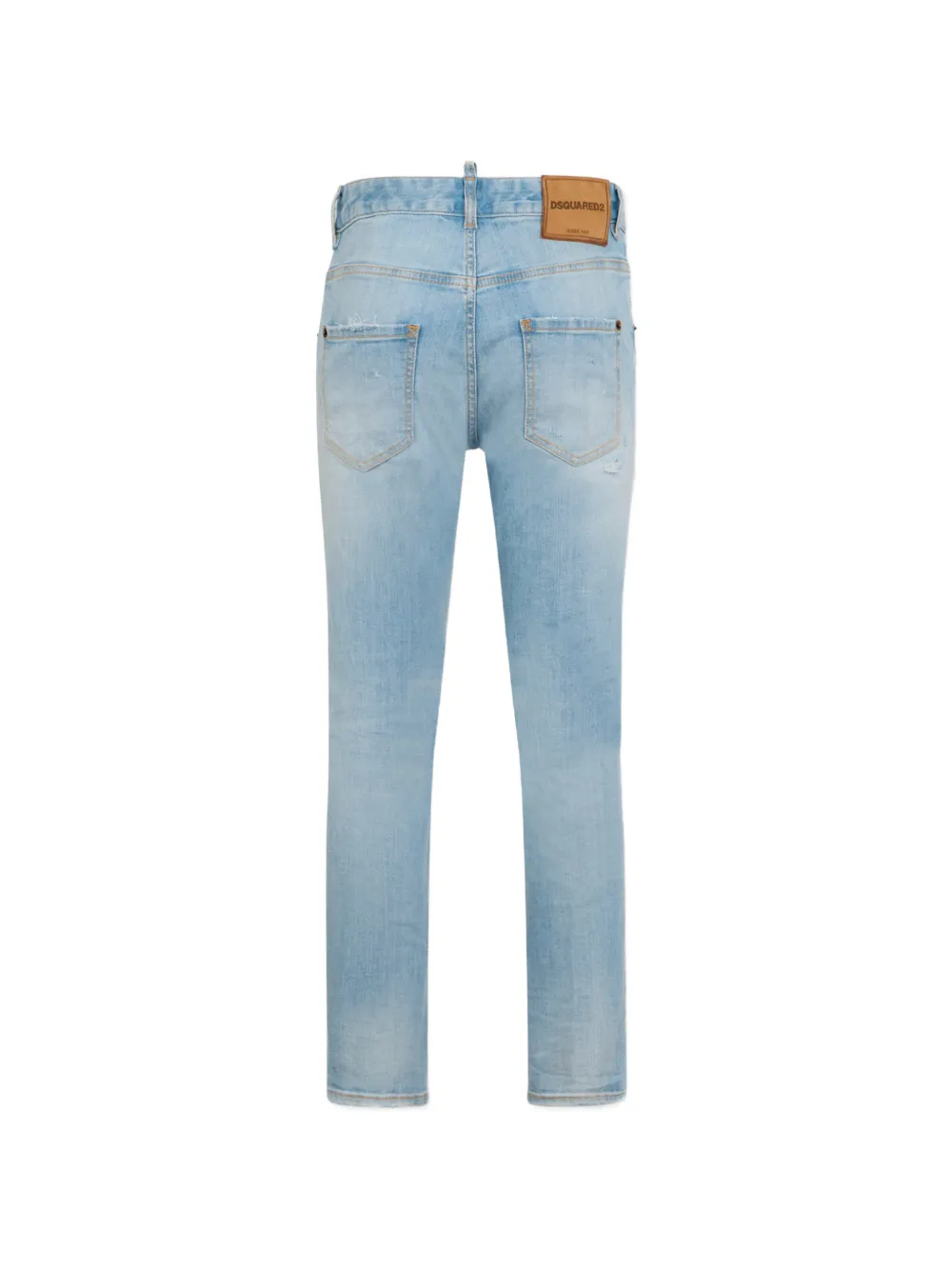 DSQUARED2 Super gebleekte stretch Teddy jeans Blauw