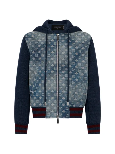 DSQUARED2 D2 monogram zipped cardigan