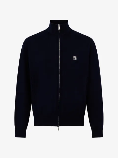 DSQUARED2 Metal D2 Upside Down knit cardigan