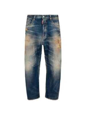 DSQUARED2 ダメージ デニムカーゴパンツ | ブルー | FARFETCH JP