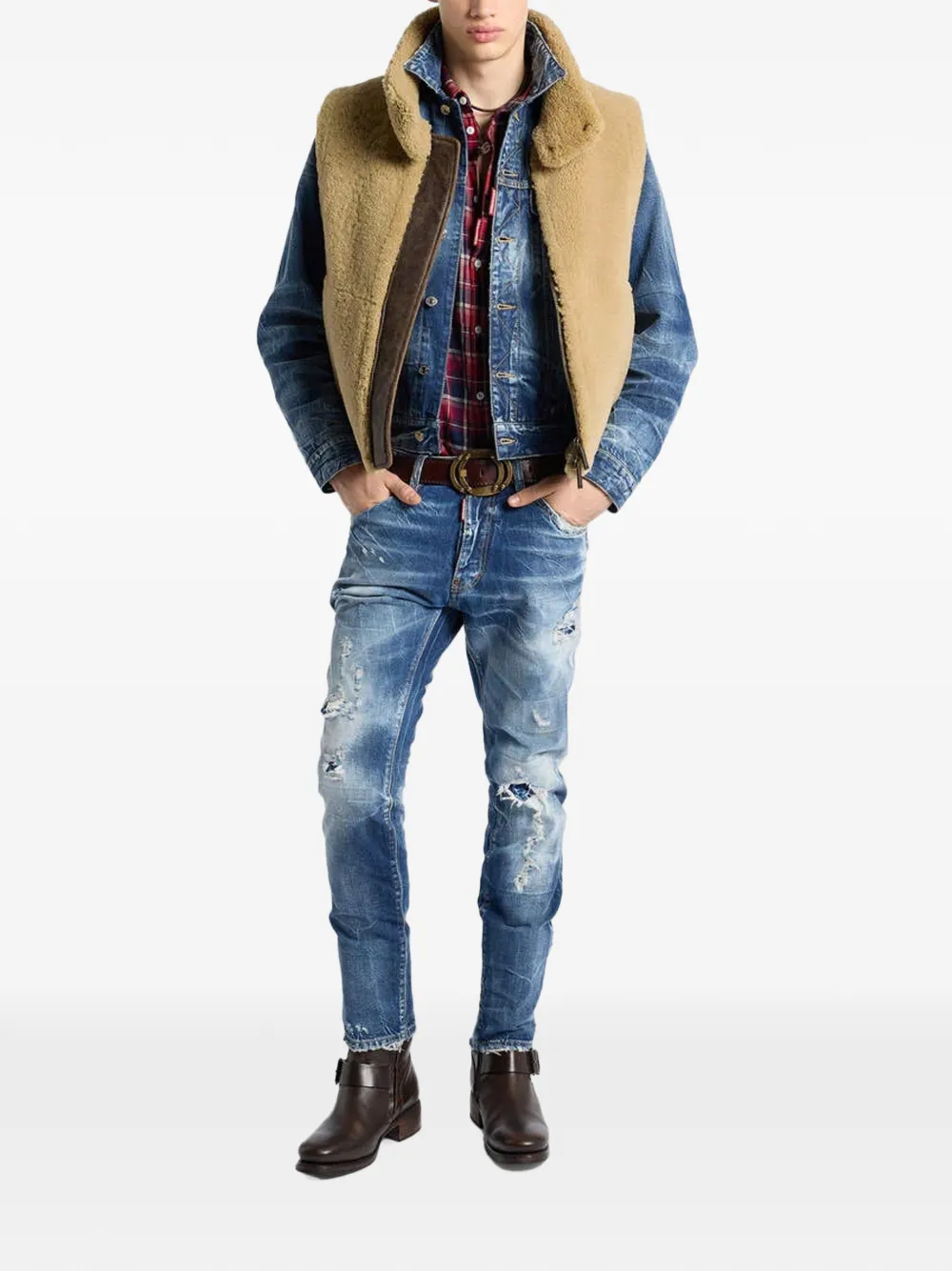 DSQUARED2 Brando classic Teddy jeans Blauw