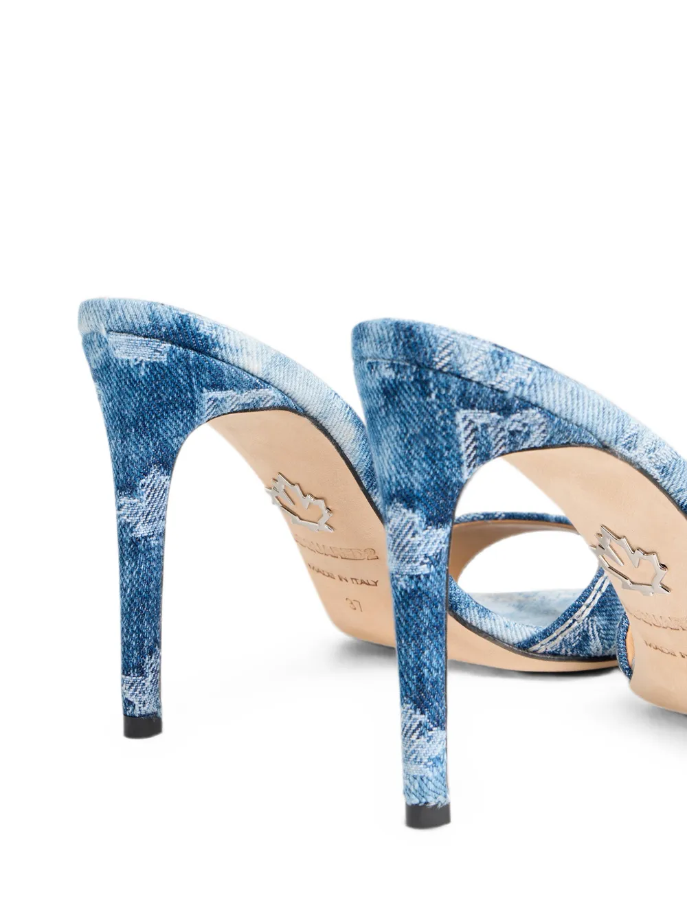 DSQUARED2 D2 Monogram muiltjes met hak Blauw