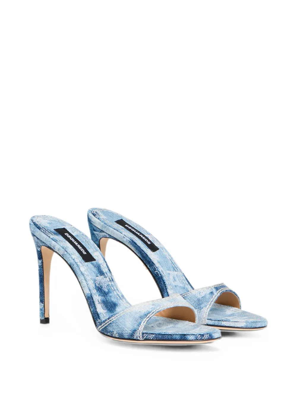 DSQUARED2 D2 Monogram muiltjes met hak Blauw