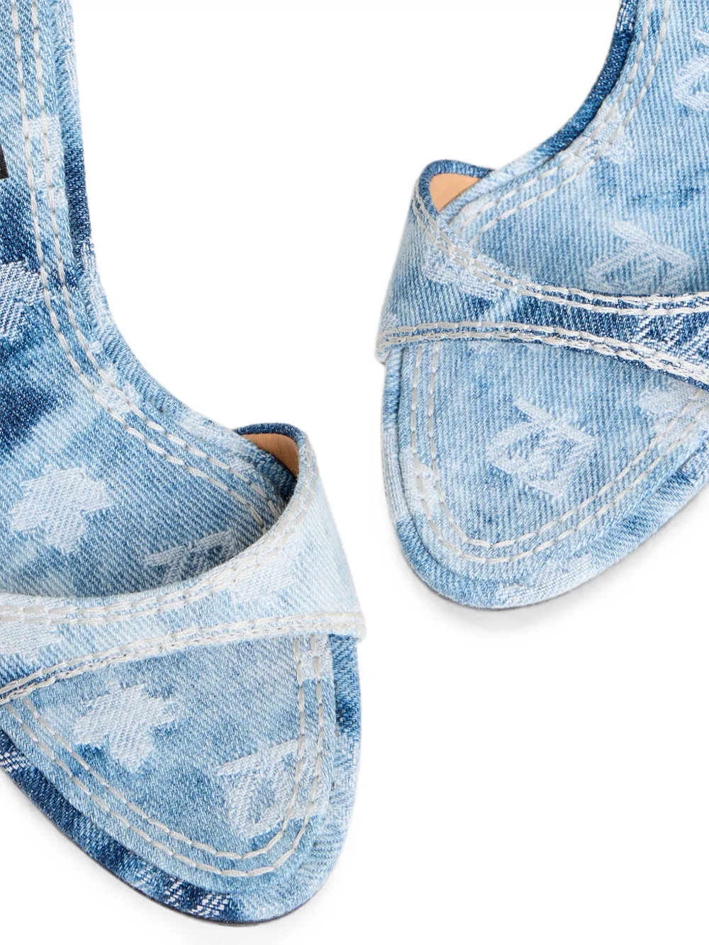 DSQUARED2 D2 Monogram muiltjes met hak Blauw