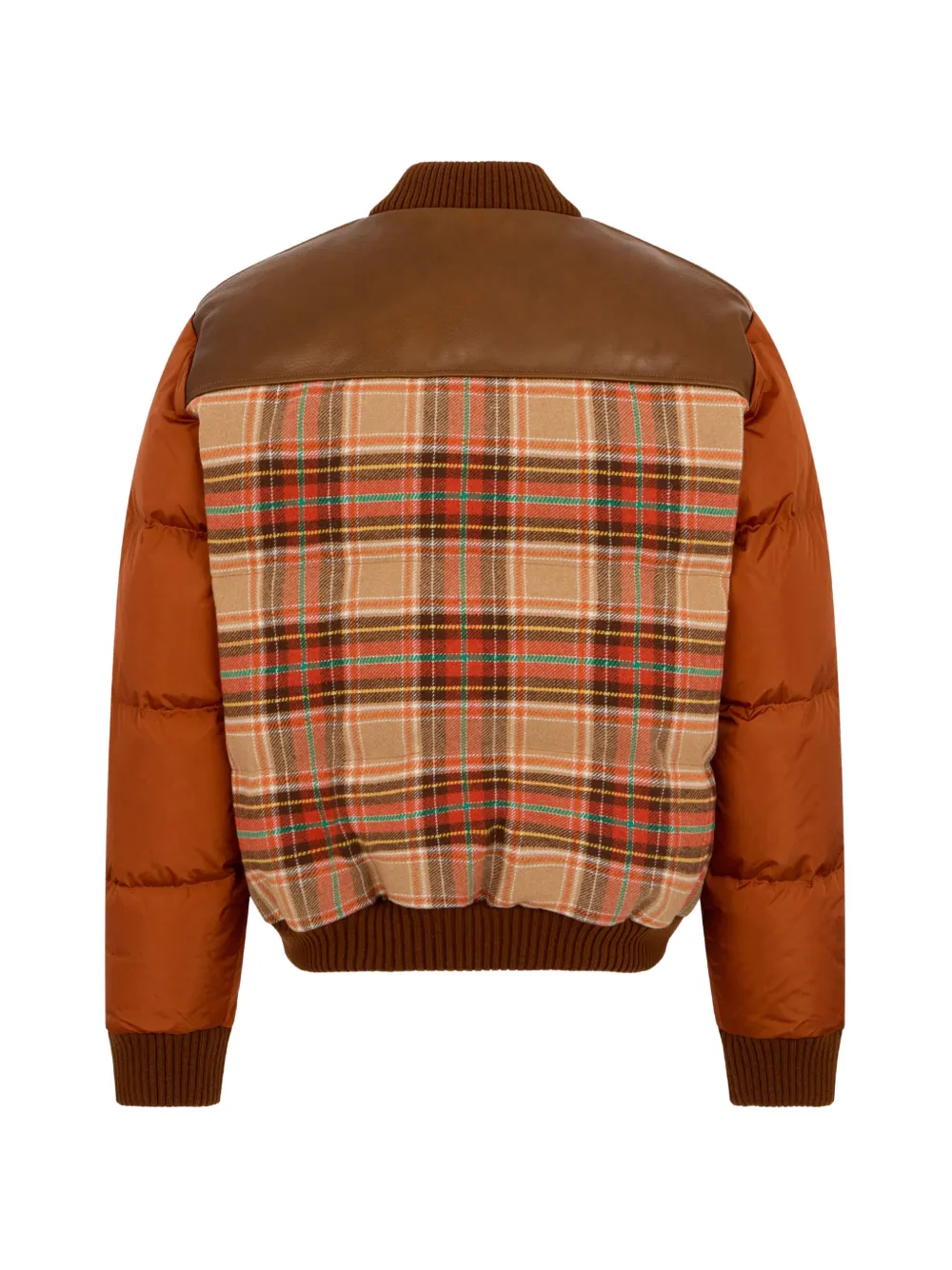 DSQUARED2 D2 Cottage geruite wollen en nylon donsjack Beige