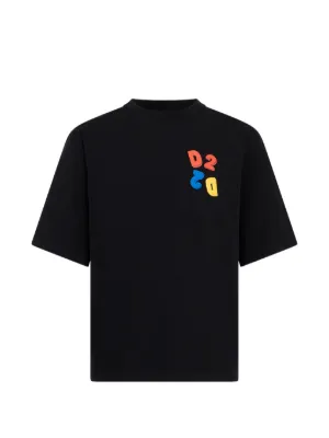 Maison Margiela floral-print logo-embroidered T-shirt | Black