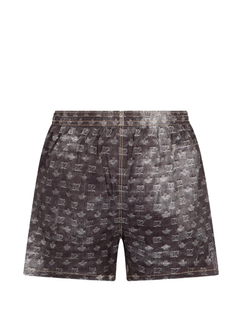 DSQUARED2 D2 monogram midi zwembroek Zwart