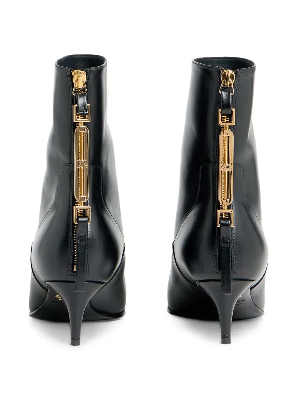 DSQUARED2 Enkellaarzen met metalen staafje Zwart