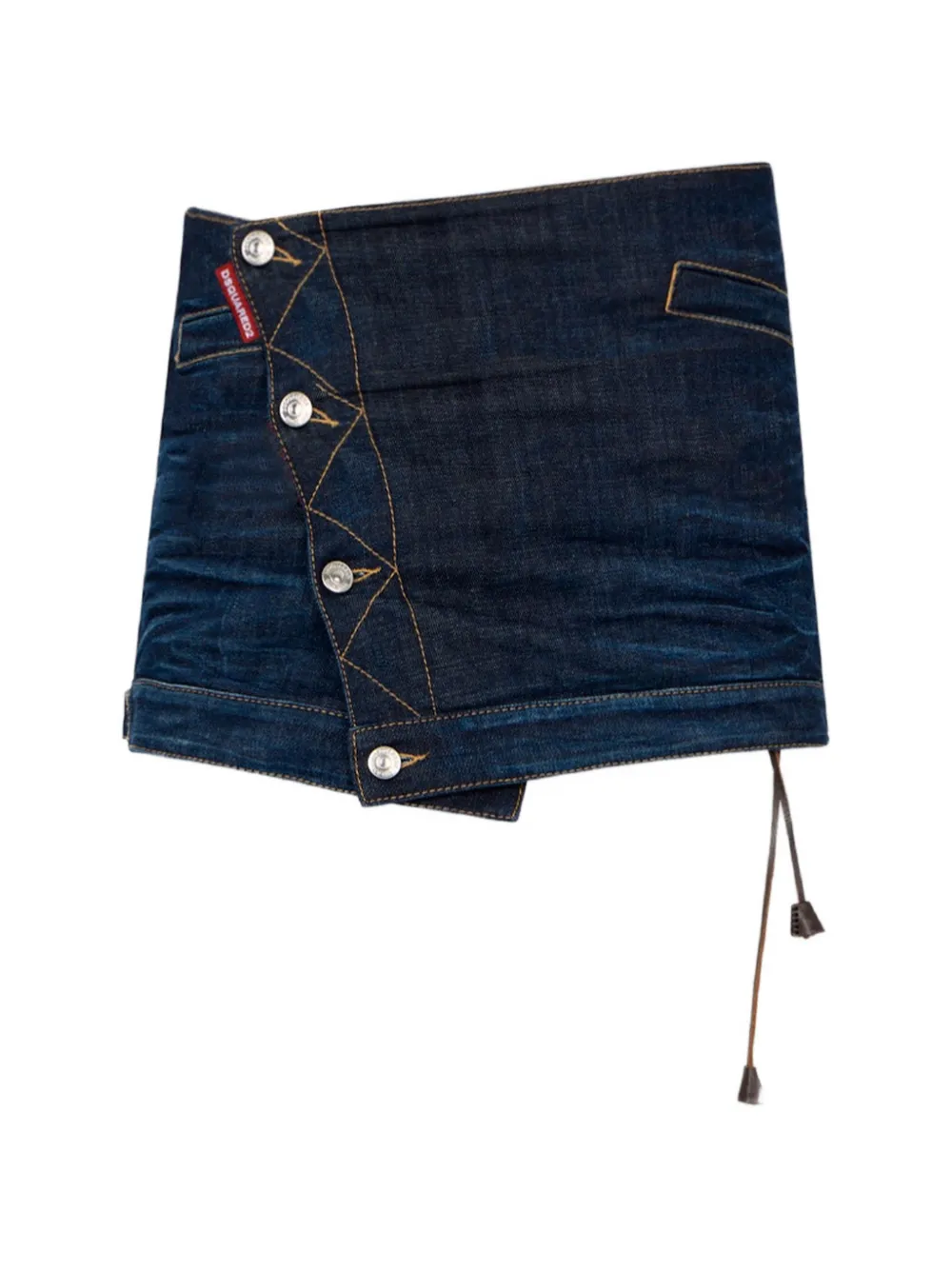 DSQUARED2 Minigonna denim a portafoglio - Blu