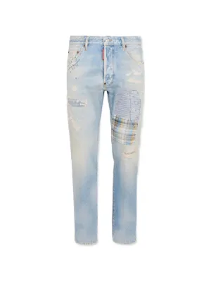 AMIRI Mx1 ダメージ ジーンズ | ブルー | FARFETCH JP