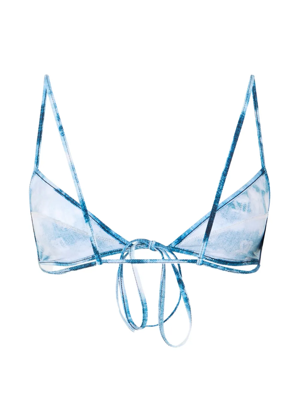 DSQUARED2 D2 triangel top met monogram Blauw