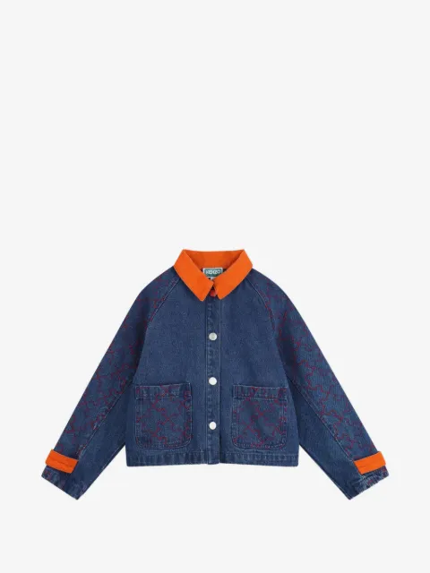Kenzo Kids embroidered denim jacket