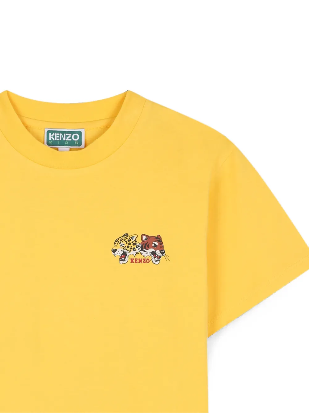 Kenzo Kids logo-print short-sleeved T-shirt | Yellow | FARFETCH