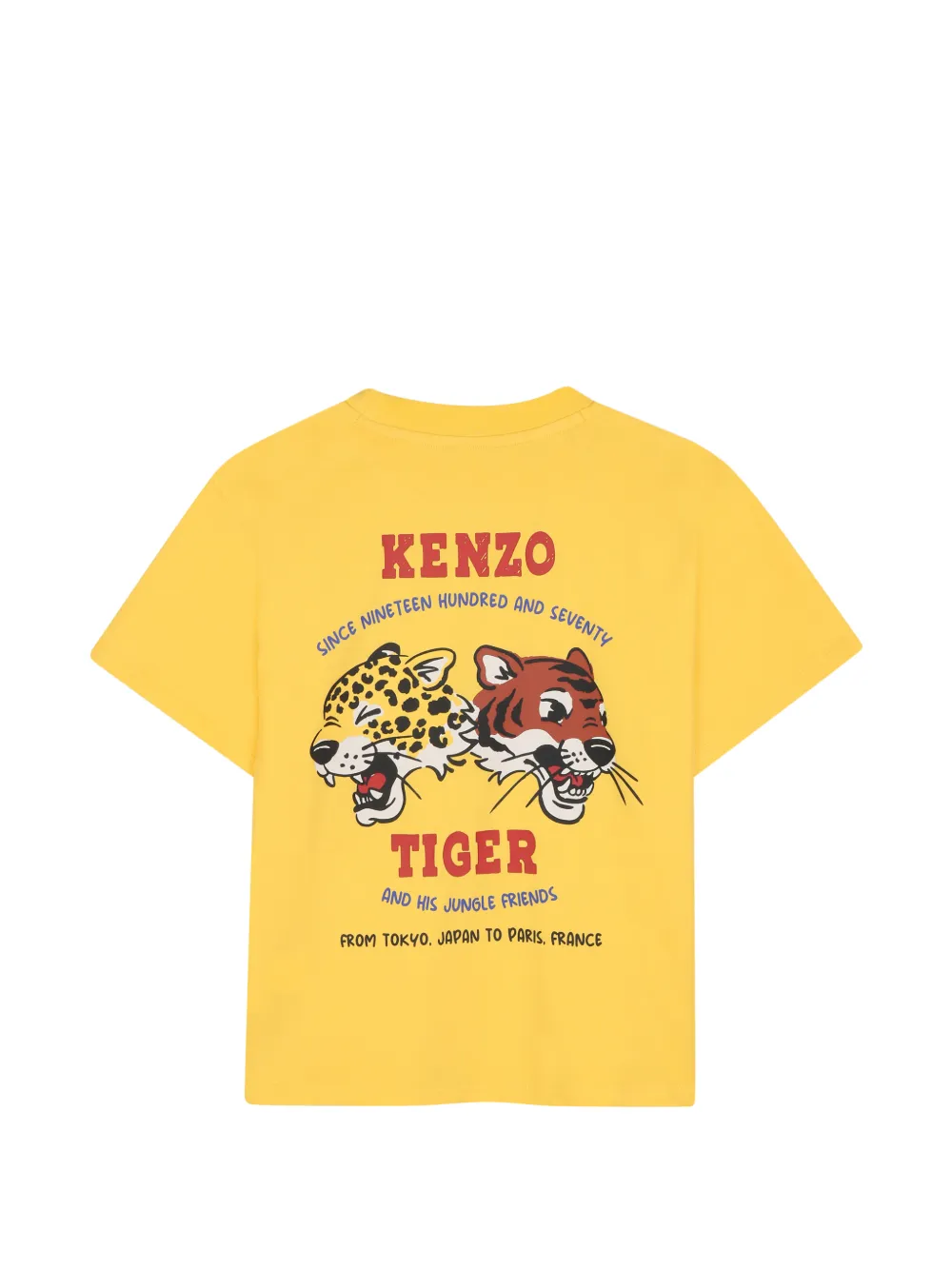 Kenzo Kids logo-print short-sleeved T-shirt | Yellow | FARFETCH