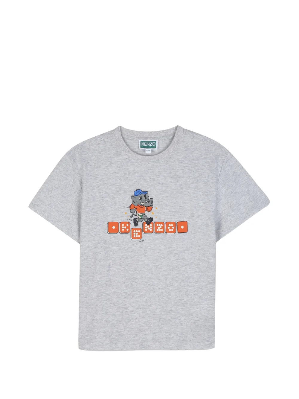 Kenzo Kids T-shirt in cotone con stampa grafica - Grigio