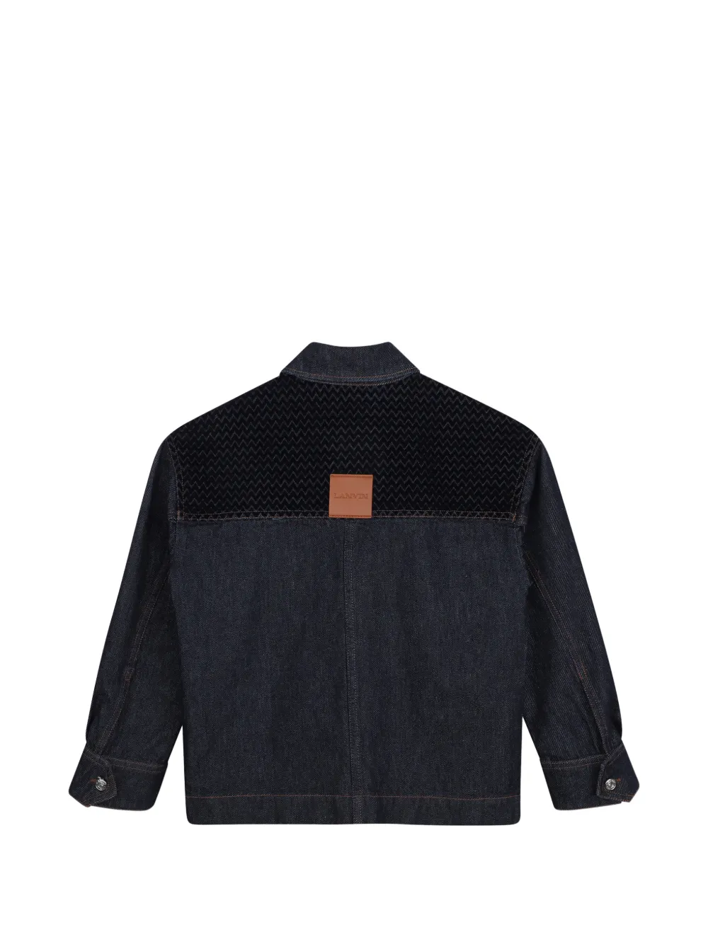 Lanvin Enfant Jack met chevron-streep en vlakken Blauw