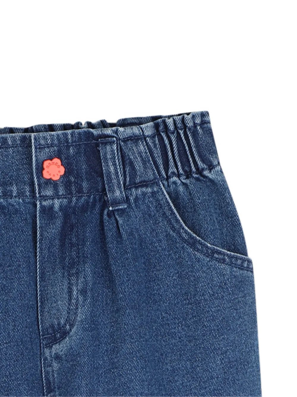 Kenzo Kids Jeans met elastische tailleband en logopatch Blauw