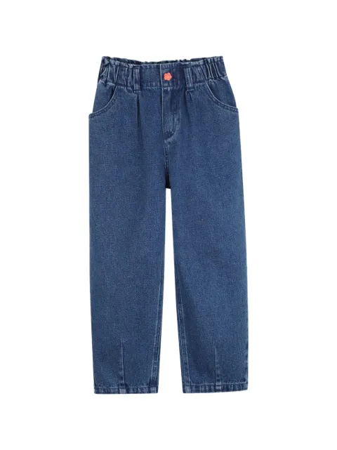 Kenzo Kids elasticated-waistband logo-patch jeans