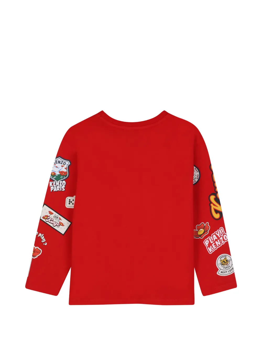 Kenzo Kids T-shirt met patchdetail Rood