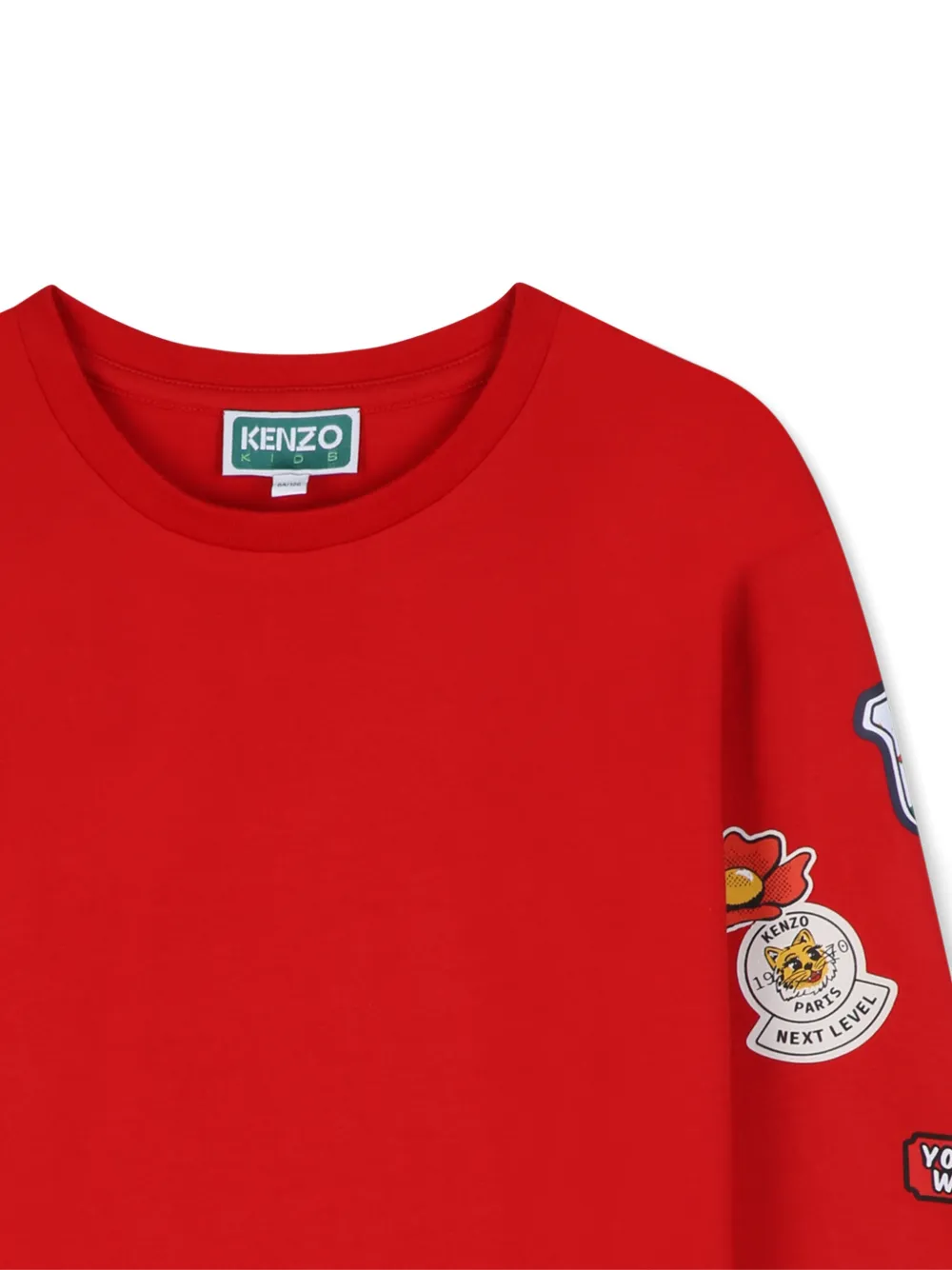 Kenzo Kids T-shirt met patchdetail Rood