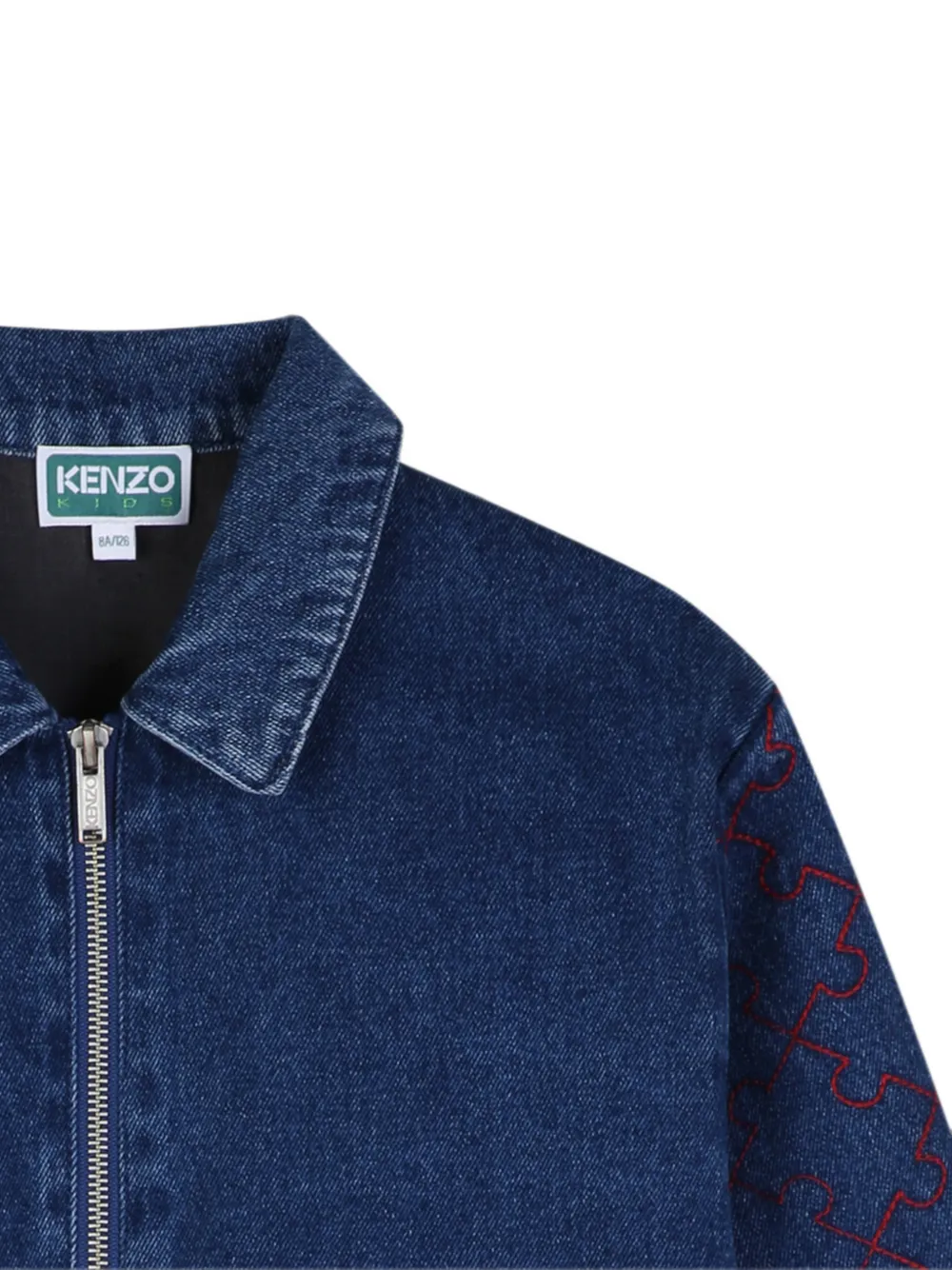 Kenzo Kids Spijkerjack met vlakken Blauw