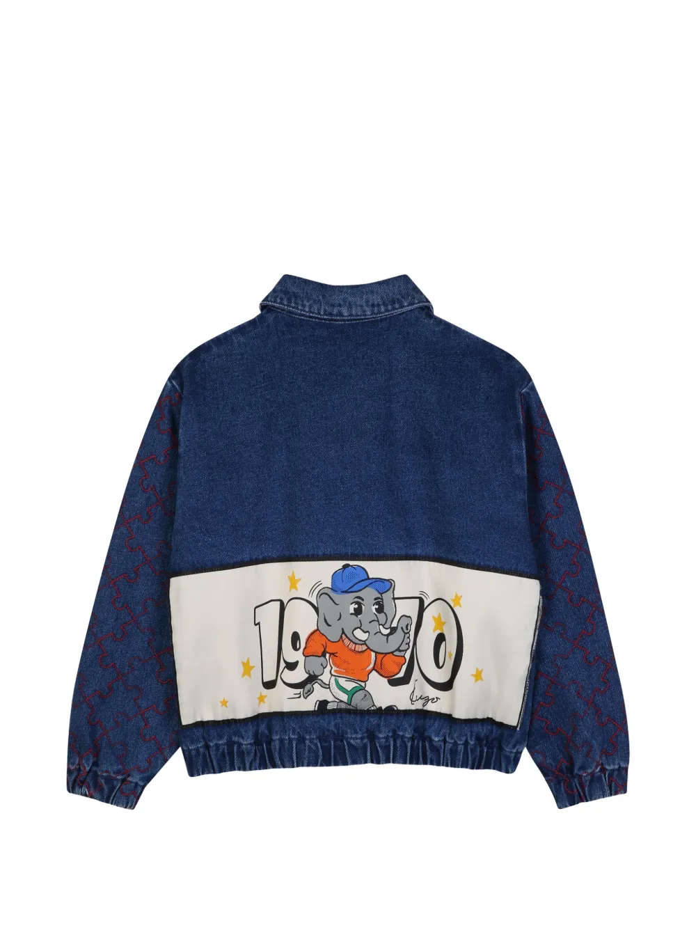 Kenzo Kids Spijkerjack met vlakken Blauw