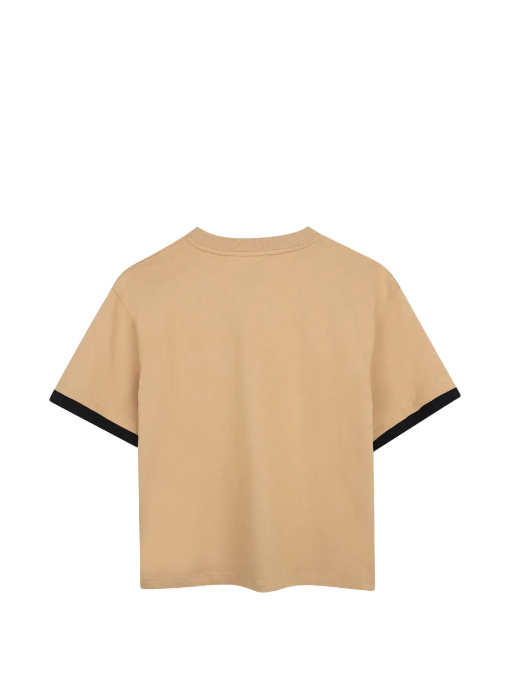 Lanvin Enfant T-shirt met contrasterende afwerking en geborduurd logo Beige