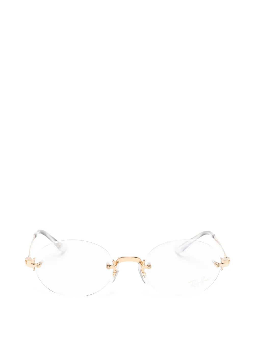 Ray-Ban x A$AP Rocky rimless oval-frame glasses - Oro