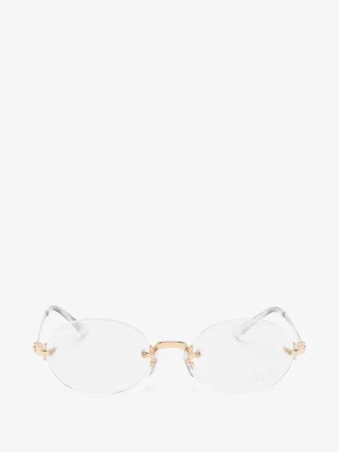 Ray-Ban x A$AP Rocky rimless oval-frame glasses