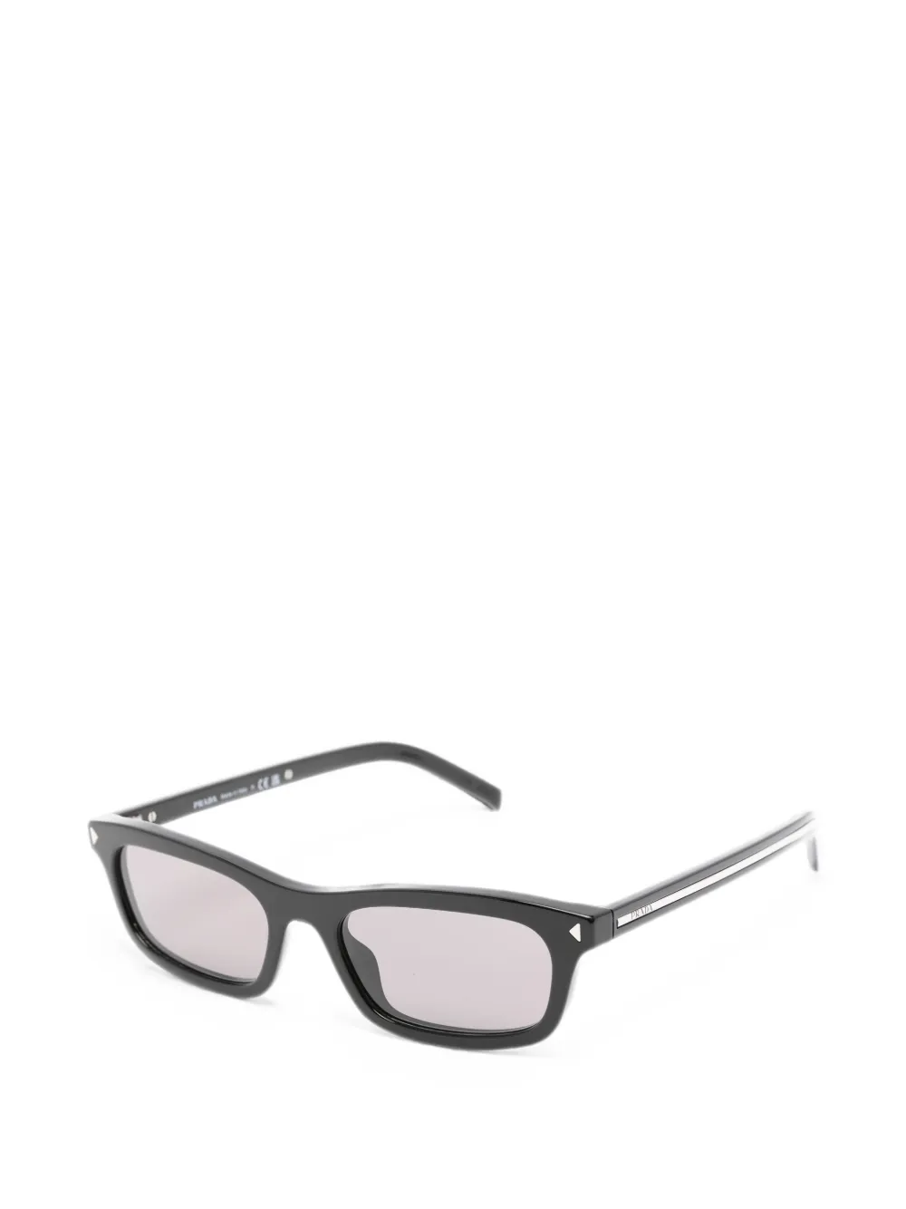 Prada Eyewear Zonnebril met rechthoekig montuur Zwart